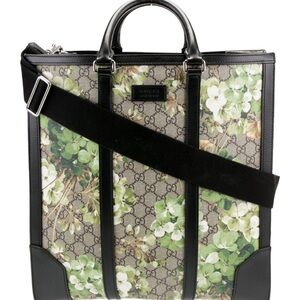 Gucci Motif Leather Black Shoulder Green GG Bag Beige Blooms Bag
Flower Tote